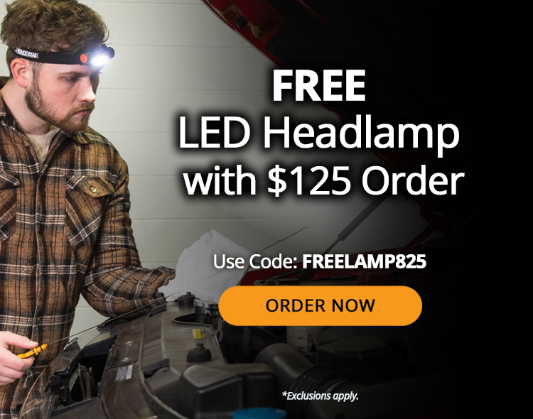 Free led headlamp with $125 order. Use Code: FREELAMP825. Order Now. *Exclusions apply.